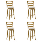 Melindra - Modern Farmhouse Swivel Wood Bar Height Kitchen Bar Stool