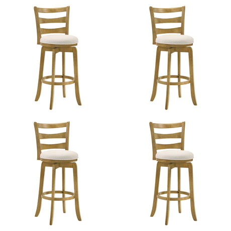 Melindra - Modern Farmhouse Swivel Wood Bar Height Kitchen Bar Stool