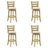 Melindra - Modern Farmhouse Swivel Wood Bar Height Kitchen Bar Stool