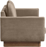 Diviento - Velvet Performance Fabric Upholstered Loveseat