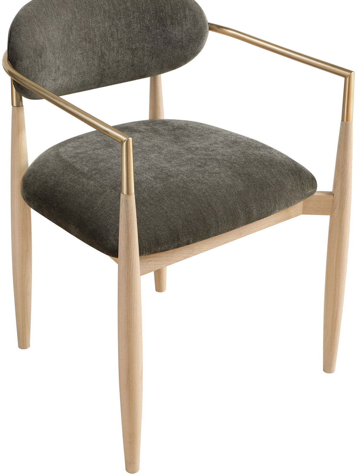 Riccio - Fabric Dining Arm Chair (Set of 2) - Natural Frame