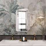 Recessed Metal Framed Medicine Cabinet With Mirror And Adjustable Shelves Wall Mirror With Storage For Bathroom