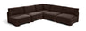 Hammond - Velvet Performance Fabric Upholstered 5 Piece Armless Sectional