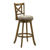 Kodi - Modern Farmhouse Swivel Wood Bar Height Kitchen Bar Stool