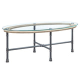 Brantley - Coffee Table - Clear Glass & Sandy Gray