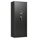 Rifle Safe, Biometric & Keypad Lock, Adjustable Gun Racks With Built In Alarm System