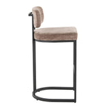 Demi - Fixed-Height Barstool (Set of 2) - Black Metal Base