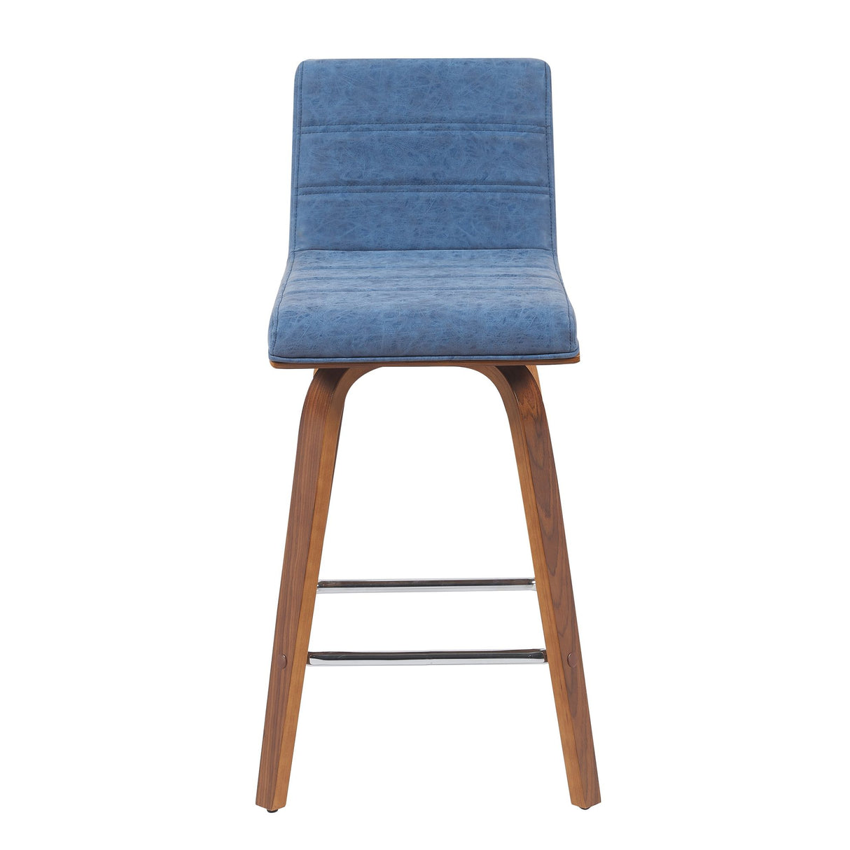 Vienna - Modern Counter Height Swivel Bar Stool - Walnut Finished Wood Frame