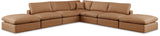 Comfy - 7 Piece Faux Leather Modular Corner Sectional