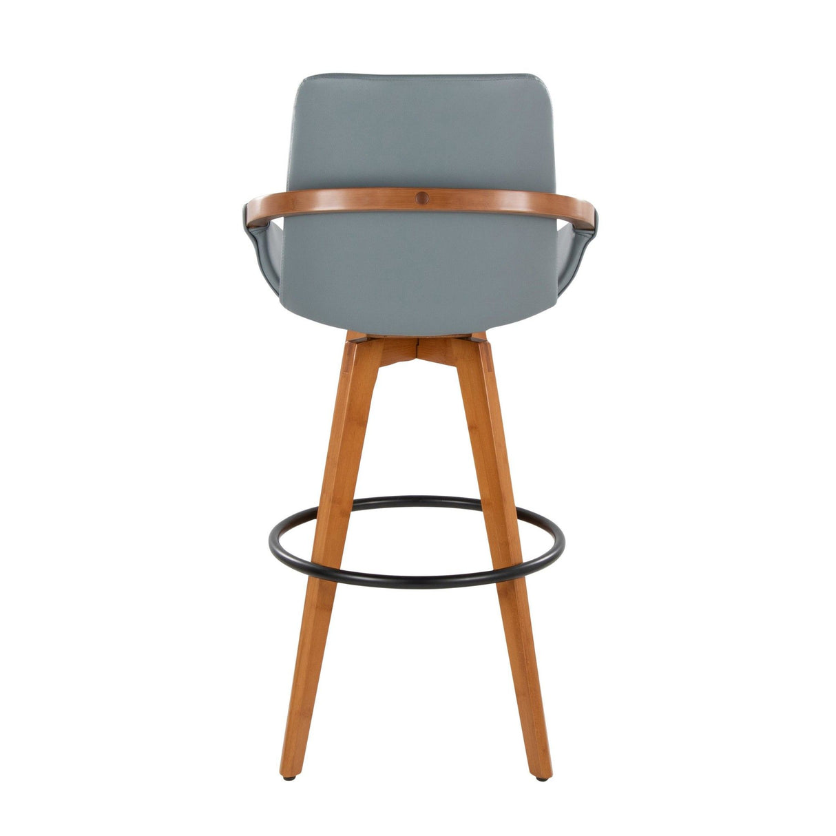 Cosmo - 29" Fixed-Height Barstool With Swivel - Walnut Bamboo