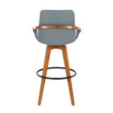 Cosmo - 29" Fixed-Height Barstool With Swivel - Walnut Bamboo