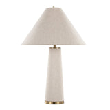 Kona - 28" Table Lamp - Brass Metal And Natural Linen From Grandview