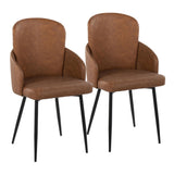 Dahlia - Contemporary Dining Chair (Set of 2) - Black Metal