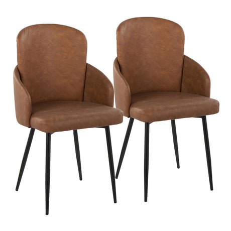 Dahlia - Contemporary Dining Chair (Set of 2) - Black Metal