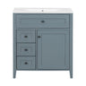Modern Bathroom Vanity With Sink, 3 Drawers And Adjustable Shelf