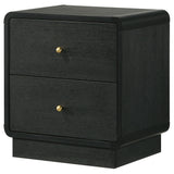 Burton - 2 Drawer Nightstand - Black