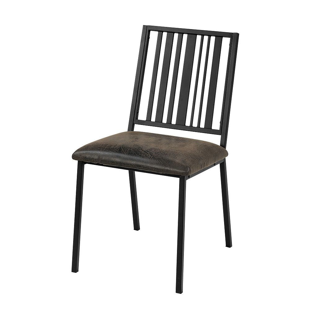Zudora - Side Chair (Set of 2) - Synthetic Leather & Black