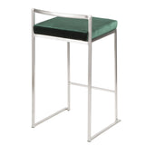 Fuji - Counter Stool Steel With Cushion - Stainless Steel