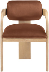 Cedra - Velvet Performance Fabric Upholstered Dining Chair (Set of 2) - Cognac