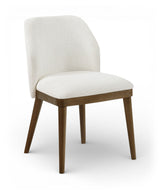 Valeo - Linen Textured Fabric Upholstered Dining Chair (Set of 2) - Painted Brown Base