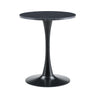 Round Dining Table With Faux Marble Top And Metal Pedestal +, 23.6" Diameter For Kitchen, Living Room, Small Spaces
