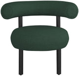 Bordeaux - Boucle Fabric Accent Chair With Black Legs