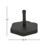 Umbrella Base With Hexagonal Shape - Black
