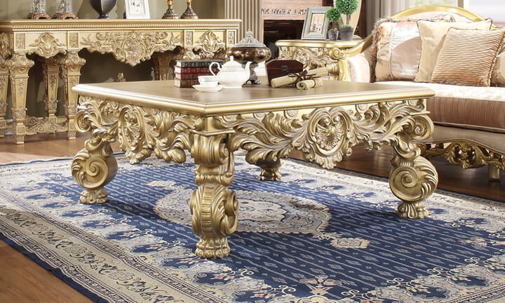 HD-8086 - Coffee Table - Bright Gold