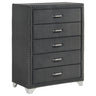 5 Drawer Bedroom Chest With Crystal Pulls