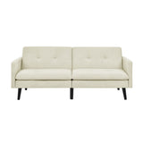 Easy Convert Futon Sofa With Tufted Back And Seat