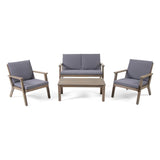 Avacyn - Outdoor Acacia Wood 4 Seater Chat Set With Cushions