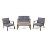 Avacyn - Outdoor Acacia Wood 4 Seater Chat Set With Cushions