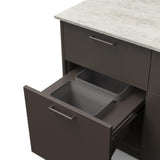 Blaze Sunrise 8-Ft Outdoor Kitchen Island w/ 40-Inch LTE+ Propane Grill in Architectural Bronze w/ Keon Countertop