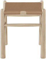 Santos - Faux Leather Upholstered Bench - Natural Frame