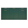 Large Fluted Buffet Sideboard, Wine Bar Storage Cabinet With 6 Doors & 2 Drawers