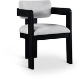 Sacha - Linen Dining Chair With Black Base (Set of 2)