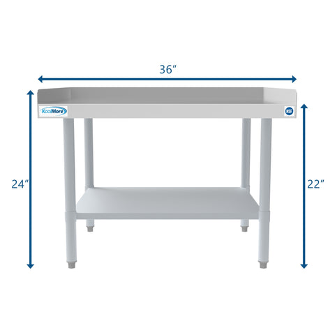30" x 36" 16-Gauge Stainless Steel Equipment Stand with Galvanized Undershelf, EQT-163036.