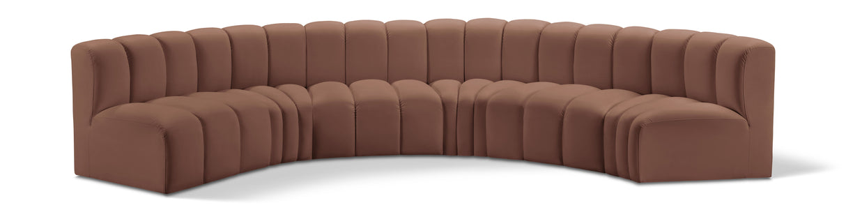 Arc - Faux Leather 6 Piece U-Shaped Modular Sofa