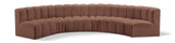 Arc - Faux Leather 6 Piece U-Shaped Modular Sofa