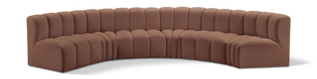 Arc - Faux Leather 6 Piece U-Shaped Modular Sofa