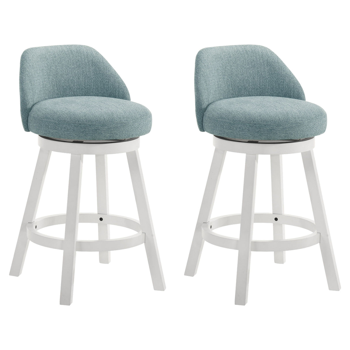 Erika - Modern Transitional Swivel Wood Counter Height Kitchen Bar Stool