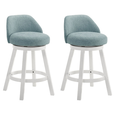 Erika - Modern Transitional Swivel Wood Counter Height Kitchen Bar Stool