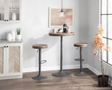 Dakota - Adjustable Bar / Dinette Table - Gray Finish And Brown