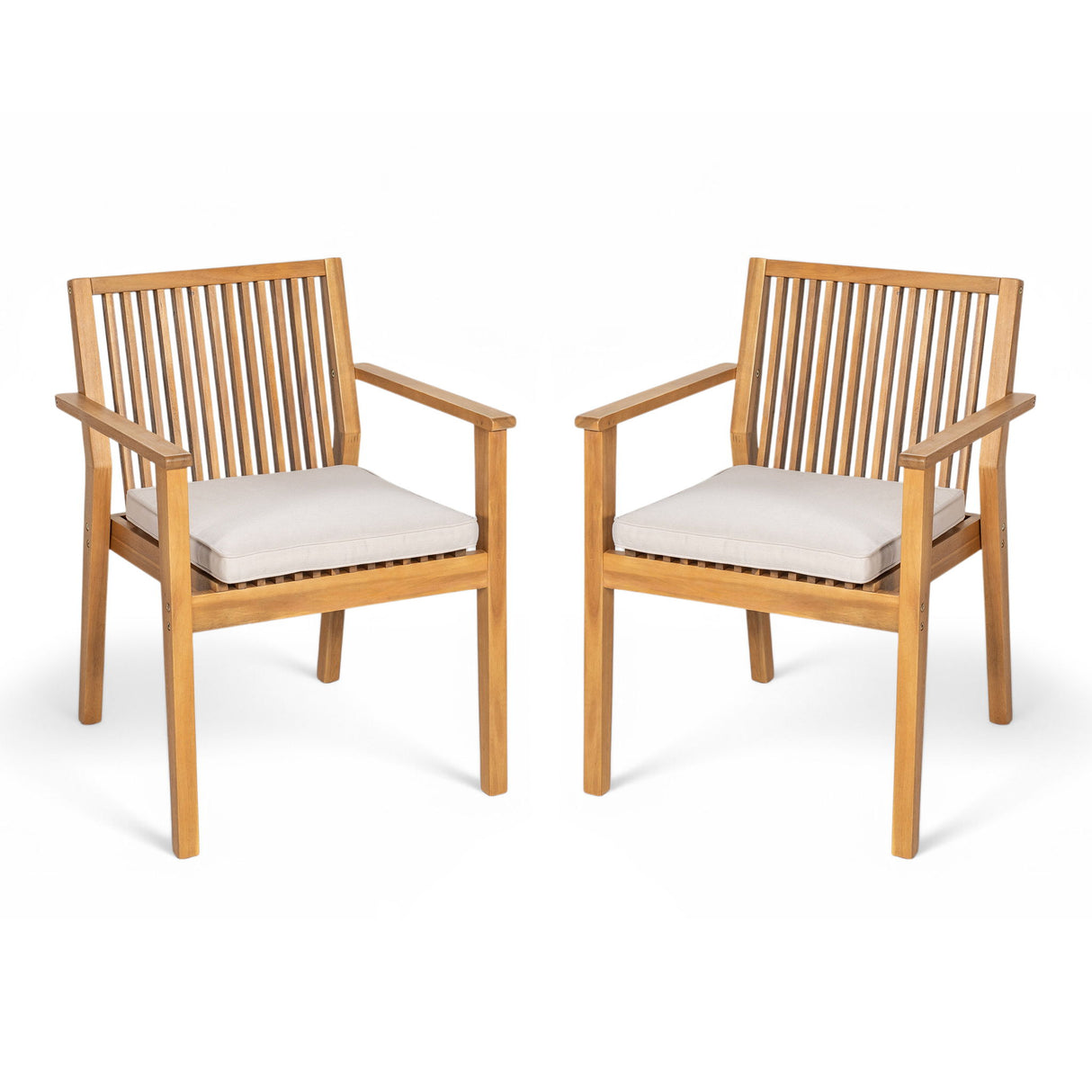 Patio Dining Chair, Comfortable Waterproof Seating (Set of 2)