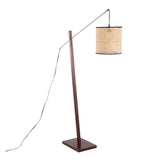 Arturo - Contemporary Floor Lamp - Walnut Wood