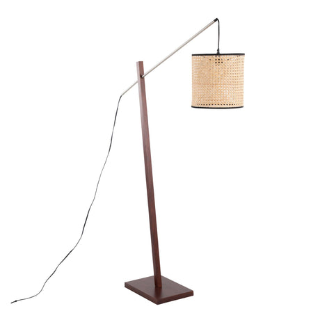 Arturo - Contemporary Floor Lamp - Walnut Wood