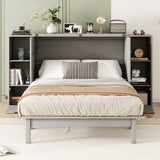 Murphy Bed With Shelves, Drawers And USB Ports