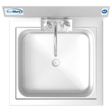 17 in. Stainless Steel Commercial Hand Sink with Gooseneck Faucet, Bowl Size 14" x 10" x 5" - SH17-4GNF.