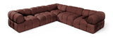 Orin - Velvet 5 Piece Modular Corner Sectional