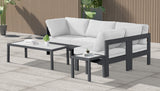 Nizuc - Outdoor Patio 4 Piece Modular Sectional With Gray Frame